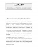 SERENIDAD. LA SABIDURIA DE GOBERNARSE