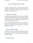 PROYECTO, UNA SOCIEDAD INCLUSIVA NO DISCRIMINA