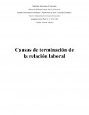 Causas de terminación de un contrato laboral