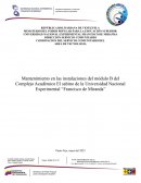 Mantenimiento en las instalaciones del módulo B del Complejo Académico El sabino de la Universidad Nacional Experimental “Francisco de Miranda”