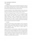 La epistemología de la administración