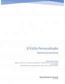 EL ESTILO PERSONALIZADO