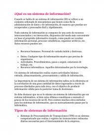 ¿Qué es un sistema de información?. Página 1
