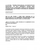 LA LECTURA “TEORÍAS PSICOLÓGICAS, LOS PROYECTOS DE PSICOLOGÍA”