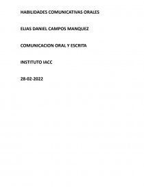 HABILIDADES COMUNICATIVAS ORALES. Página 1