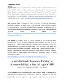 La circulación del libro entre España y el virreinato del Perú a fines del siglo XVIII