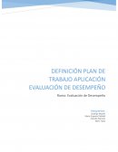Definicion Plan de trabajo (Evaluación Desempeño)