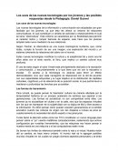 Los usos de las nuevas tecnologias por los jovenes y las posibles respuestas de la pedagogia