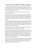 Coronavirus en los pequeños negocios