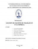 GESTIÓN DE EQUIPOS DE TRABAJO EN UNA EMPRESA