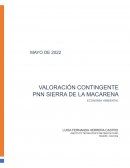 Valoración Contingente PNN Serranía de la Macarena