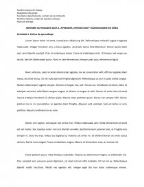 INFORME ACTIVIDADES GUÍA 1. APRENDER, INTERACTUAR Y COMUNICARSE EN LÍNEA. Página 1