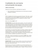 Cualidades de una buena comunicación de equipo