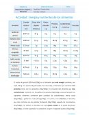 Energía y nutrientes de los alimentos