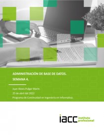 Administración de base de datos. Operaciones de Seguridad y Control. Página 1