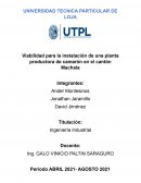 Viabilidad para la instalación de una planta productora de camarón en el cantón Machala