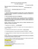 Segundo examen de Electricidad y Magnetismo