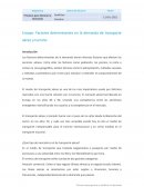 Factores determinantes en la demanda de transporte aéreo y turismo