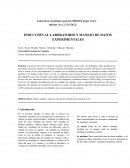 INDUCCIÓN AL LABORATORIO Y MANEJO DE DATOS EXPERIMENTALES