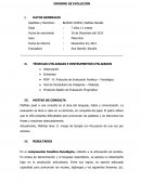 INFORME DE EVOLUCION