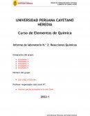 Reacciones Quimicas ¿Qué es un cambio químico?