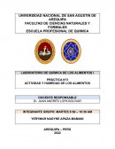 PRÁCTICA N°2 ACTIVIDAD Y HUMEDAD DE LOS ALIMENTOS