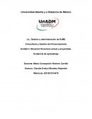 Situación financiera actual y proyectada Corporate PAL Consulting S. A. de C. V