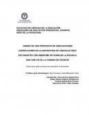 DISEÑO DE UNA PROPUESTA DE ADECUACIONES CURRICULARES EN LA ASIGNATURA DE LENGUAJE PARA ESTUDIANTES CON SÍNDROME DE DOWN DE LA ESCUELA SAN CARLOS DE LA COMUNA DE CHONCHI