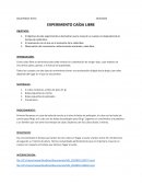 EXPERIMENTO CAÍDA LIBRE