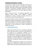 GOBIERNOS REGIONALES Y LOCALES