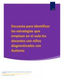 Estrategia que se emplea en el aula a niños con autismo