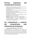 Formas populares del romanticismo musical