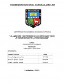 LA ANSIEDAD Y DEPRESIÓN DE LOS ESTUDIANTES DE LA UNALM DURANTE LA PANDEMIA 2020
