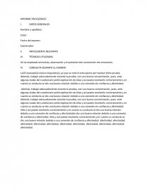 INFORME TEST CONTROL EMOCIONAL. Página 1