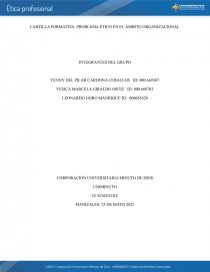 CARTILLA FORMATIVA: PROBLEMA ÉTICO EN EL ÁMBITO ORGANIZACIONAL. Página 1