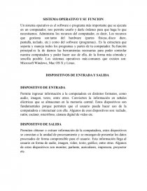SISTEMA OPERATIVO Y SU FUNCION. Página 1