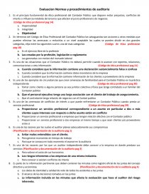 Normas y Procedimientos de auditor. Página 1