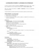 LA SEPARACIÓN DE PODERES Y LA JERARQUÍA DE LOS TRIBUNALES