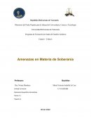 Amenazas en Materia de Soberanía