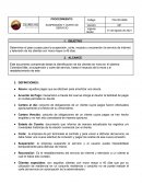 Procedimiento de suspensión de servicios