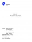 INFORME FILOSOFÍA Y EDUCACIÓN