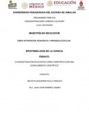 LA INVESTIGACIÓN EDUCATIVA PARA LA PRODUCCIÓN DEL CONOCIMIENTO CIENTÍFICO