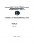 DETERMINACIÓN DE LA CAPACIDAD DE COMPRESION DE LA UNIDAD DE PLANTAS PUNTA DE MATA