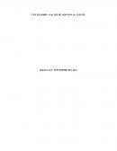 TALLER SOBRE ANALISIS DE SERVICIO AL CLIENTE