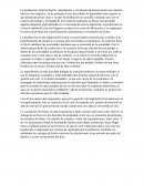 La producción, transformación, manufactura y circulación de bienes