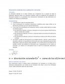 Desviacion estandar de la poblacion conocida