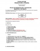 PLAN LECTOR PRODUCCIÓN LITERARIA