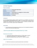 El uso del internet en los jóvenes entre 15 y 17 años