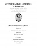 Gestión de Calidad en los procesos