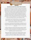 Desarrollo emocional de la primera infancia (reporte)